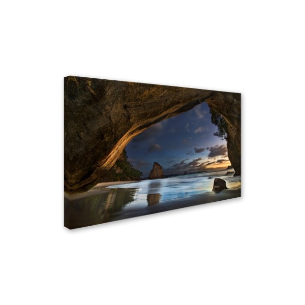 Yan Zhang 'Cathedral Cove' Canvas Art,12x19